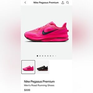 NWT Men’s Size 12 Nike Pegasus Premium in Hyper Pink. Sold out online!
